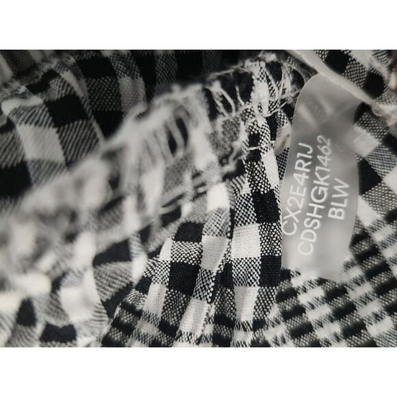 Calvin Klein Black & White Gingham V‑Neck Mini Dress - Picture 6 of 10